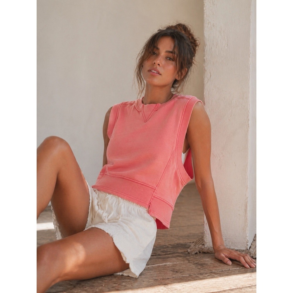 Free People Movement Women's Intercept Tank Hibiscus Pink Size XL NWT 🌺